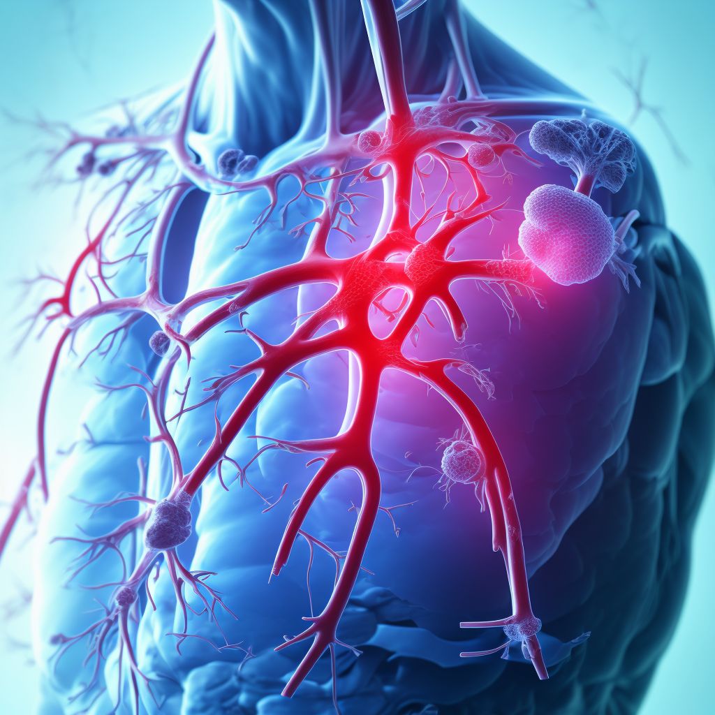 Rheumatoid heart disease with rheumatoid arthritis of left hip digital illustration