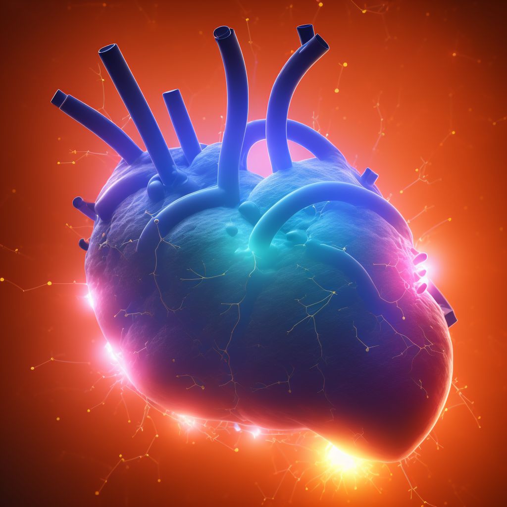 Rheumatoid heart disease with rheumatoid arthritis of multiple sites digital illustration