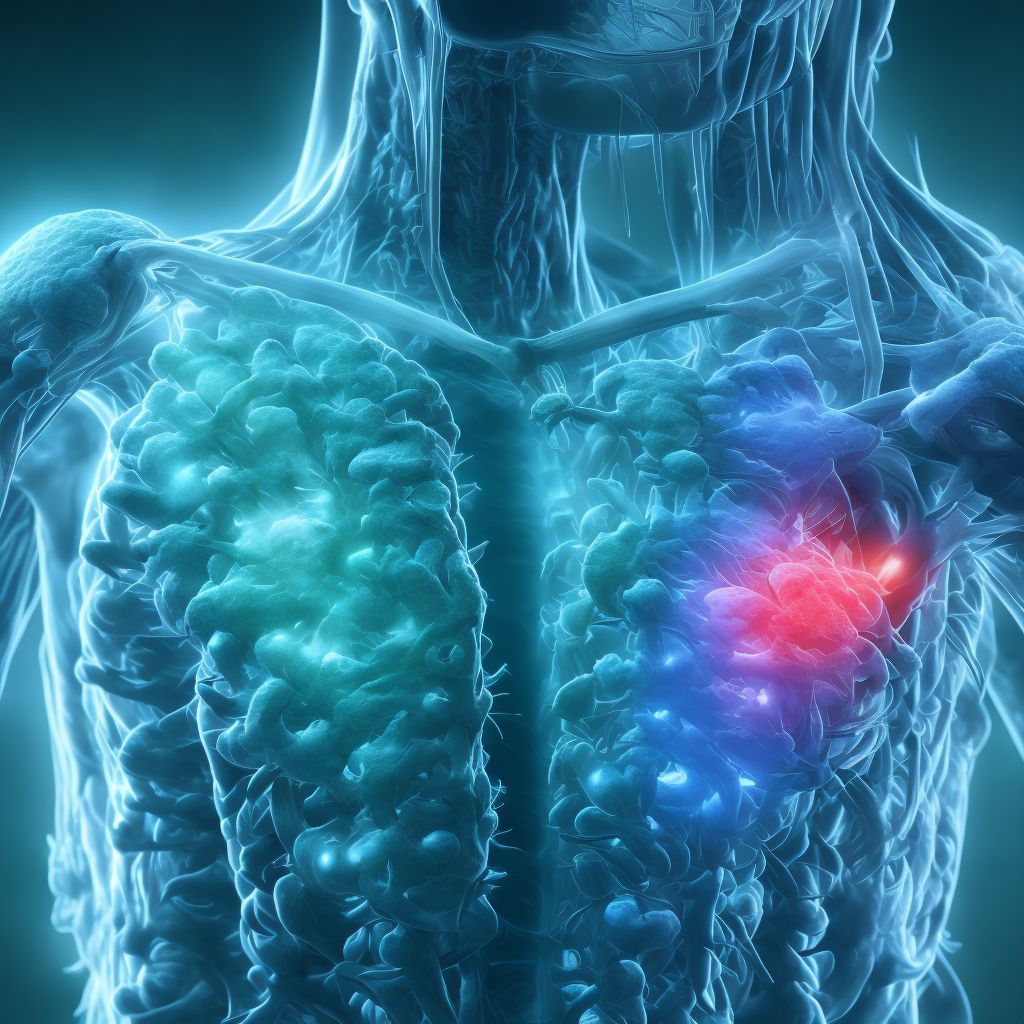 Rheumatoid arthritis of left shoulder with involvement of other organs and systems digital illustration