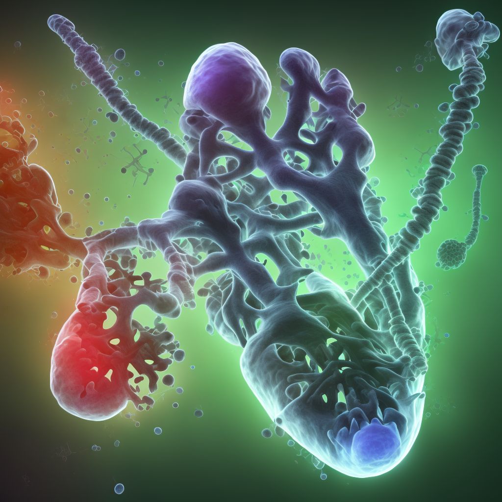 Rheumatoid arthritis of unspecified ankle and foot with involvement of other organs and systems digital illustration