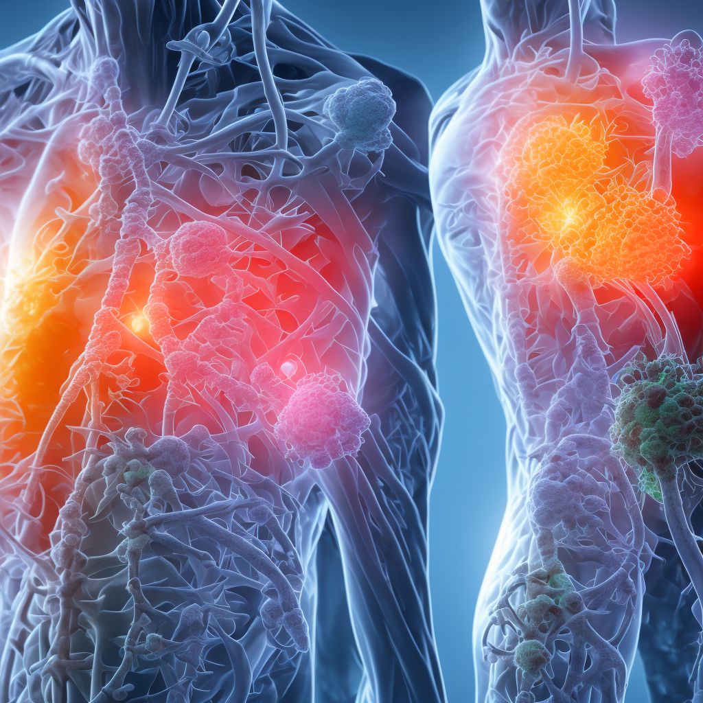 Rheumatoid arthritis with rheumatoid factor of unspecified hip without organ or systems involvement digital illustration