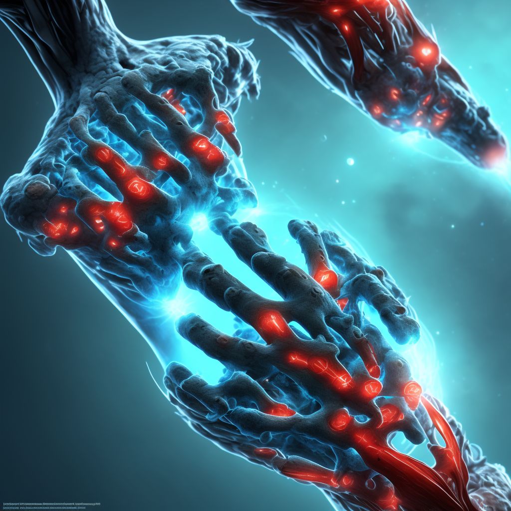 Rheumatoid arthritis without rheumatoid factor, unspecified elbow digital illustration