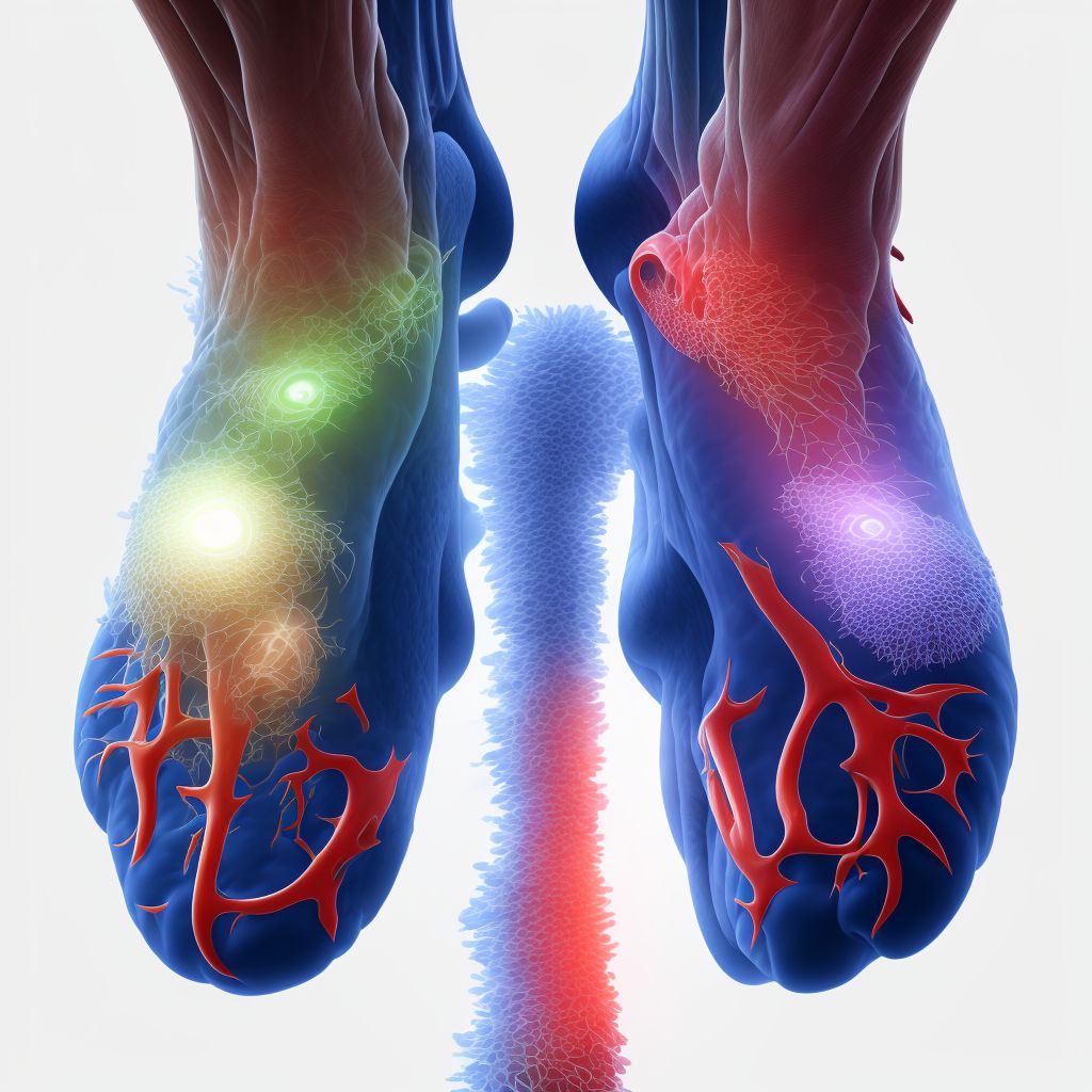 Enteropathic arthropathies, unspecified ankle and foot digital illustration