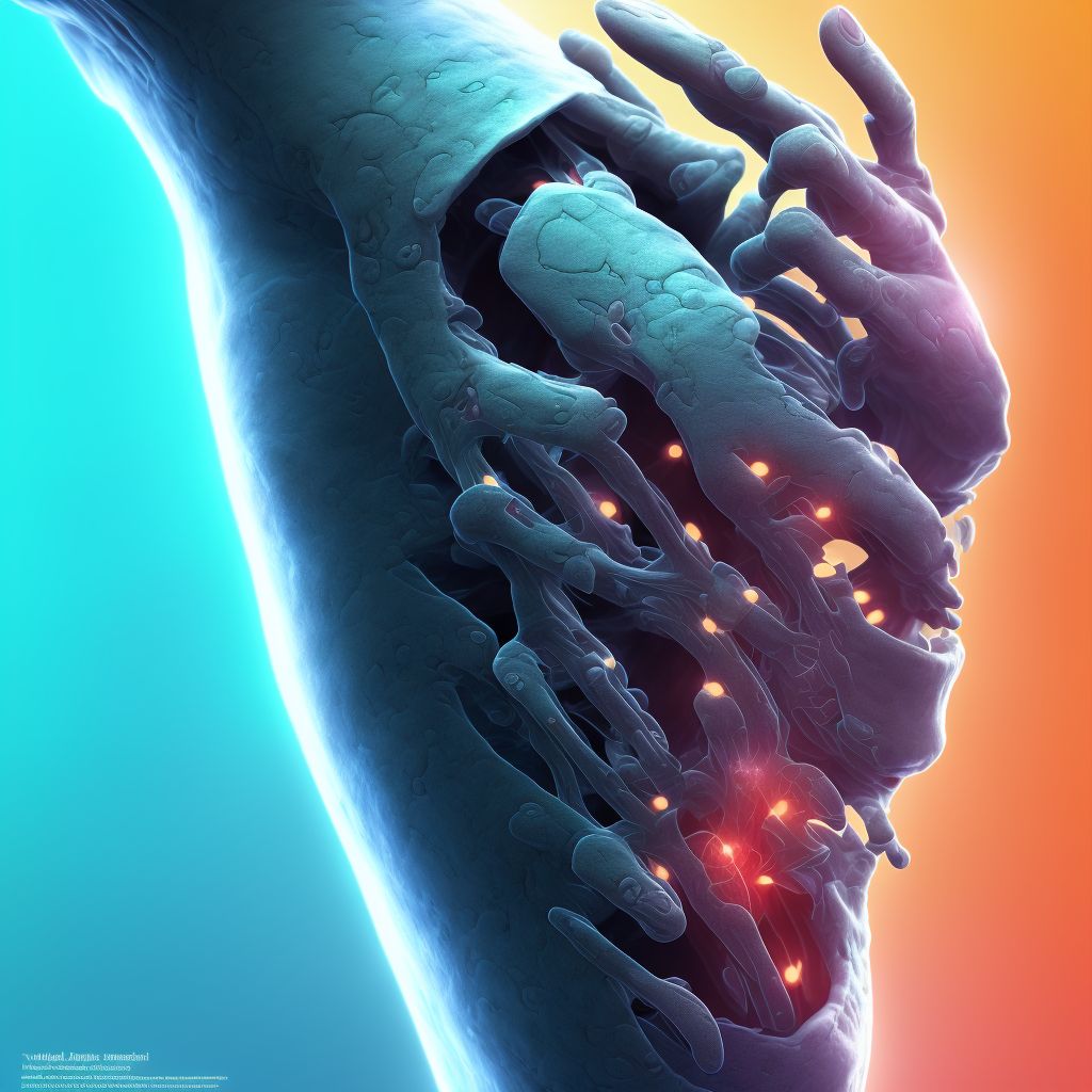 Juvenile rheumatoid arthritis with systemic onset, right wrist digital illustration