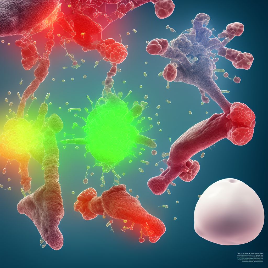 Drug-induced gout, unspecified ankle and foot digital illustration