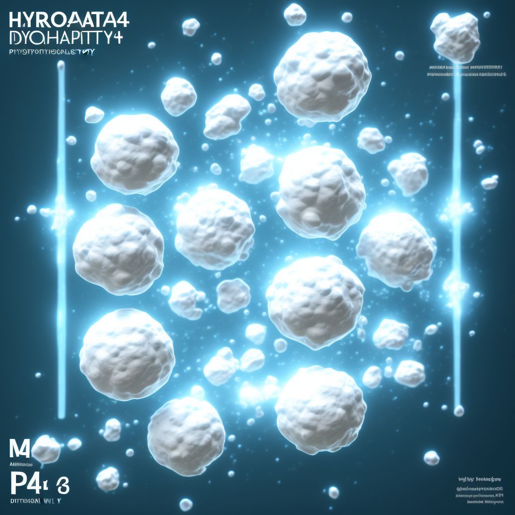 Hydroxyapatite deposition disease, right hip digital illustration