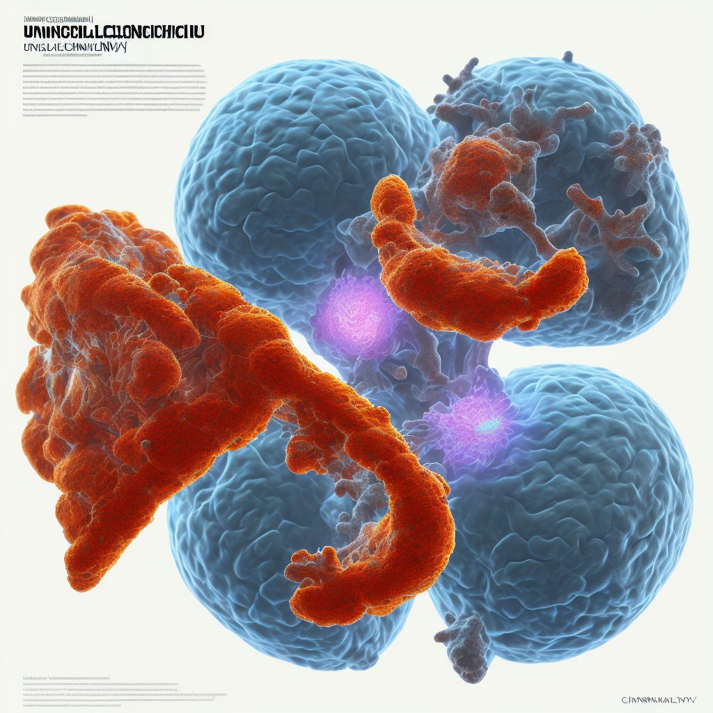 Familial chondrocalcinosis, unspecified hand digital illustration