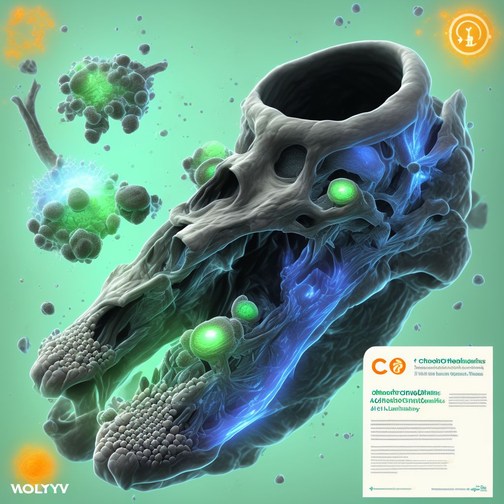 Other chondrocalcinosis, left ankle and foot digital illustration