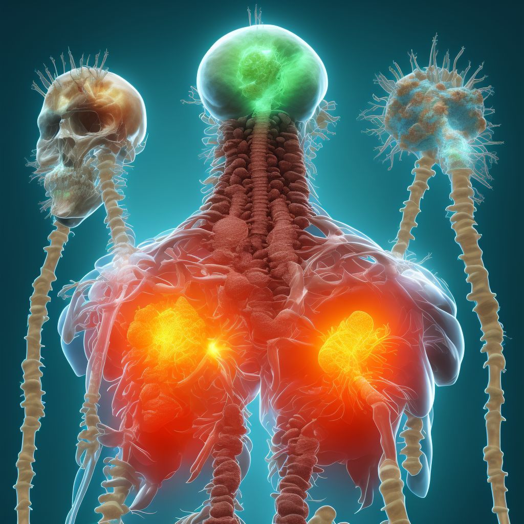 Chronic postrheumatic arthropathy [Jaccoud], vertebrae digital illustration