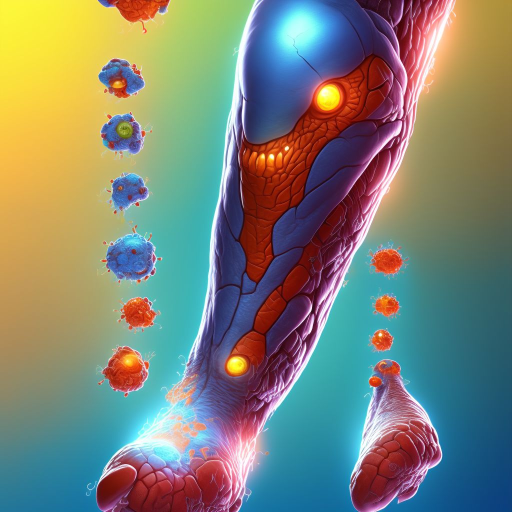 Villonodular synovitis (pigmented), left ankle and foot digital illustration