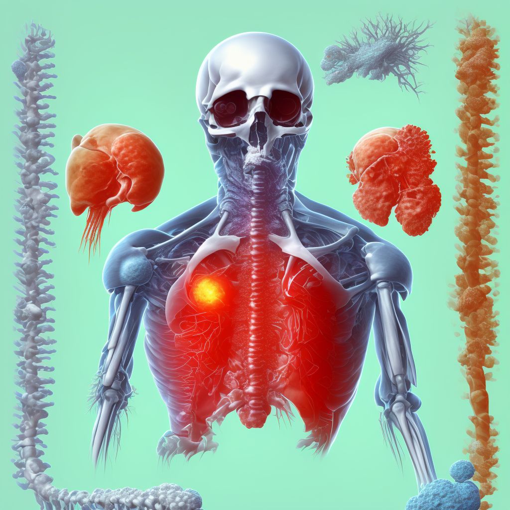 Other specific arthropathies, not elsewhere classified, vertebrae digital illustration