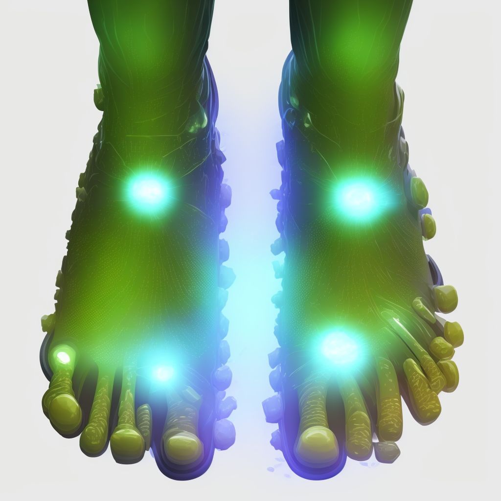 Other specified arthritis, left ankle and foot digital illustration