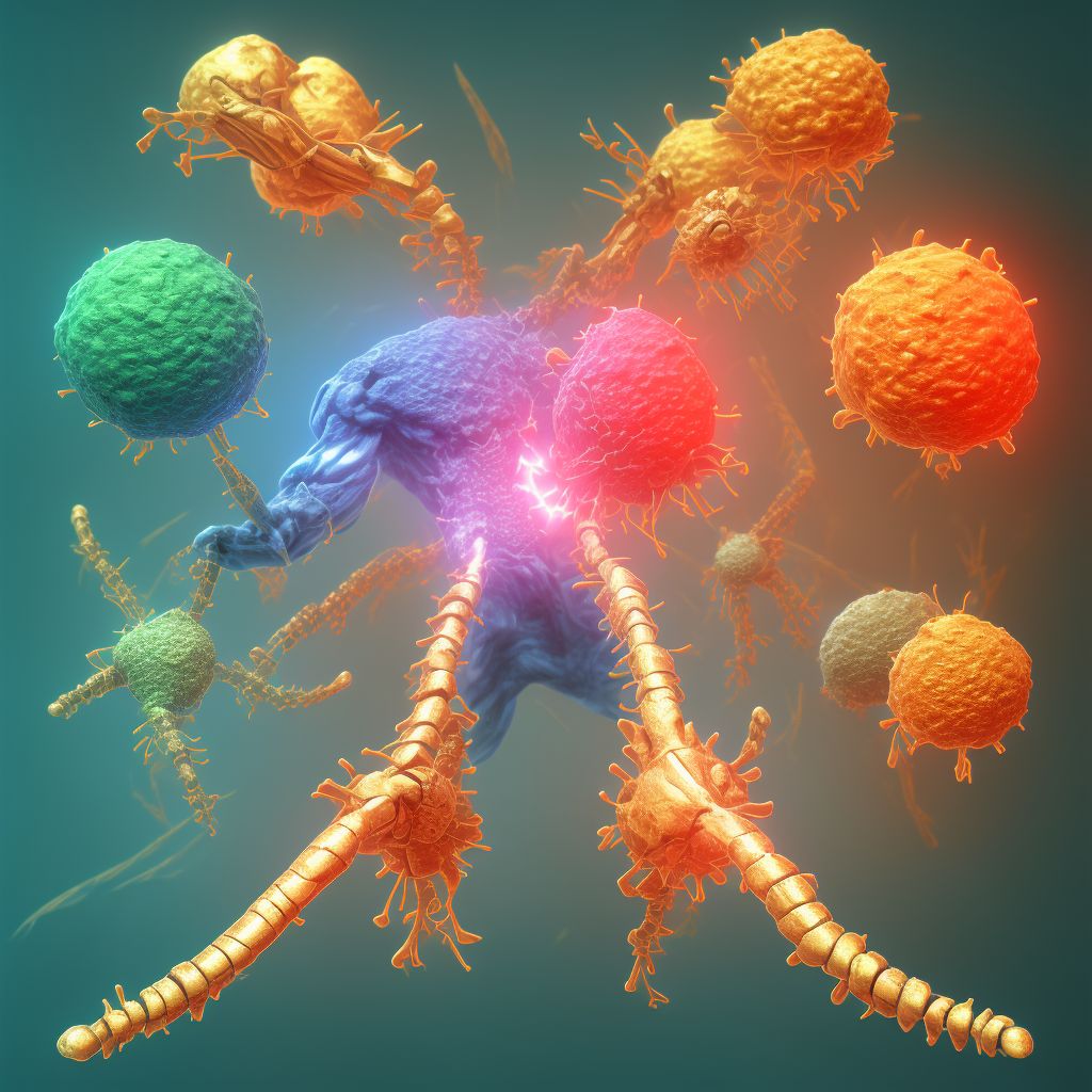 Arthropathies in other specified diseases classified elsewhere, right hand digital illustration