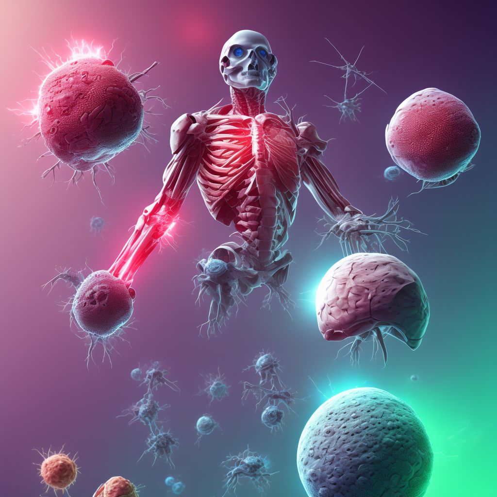 Arthropathies in other specified diseases classified elsewhere, left hand digital illustration