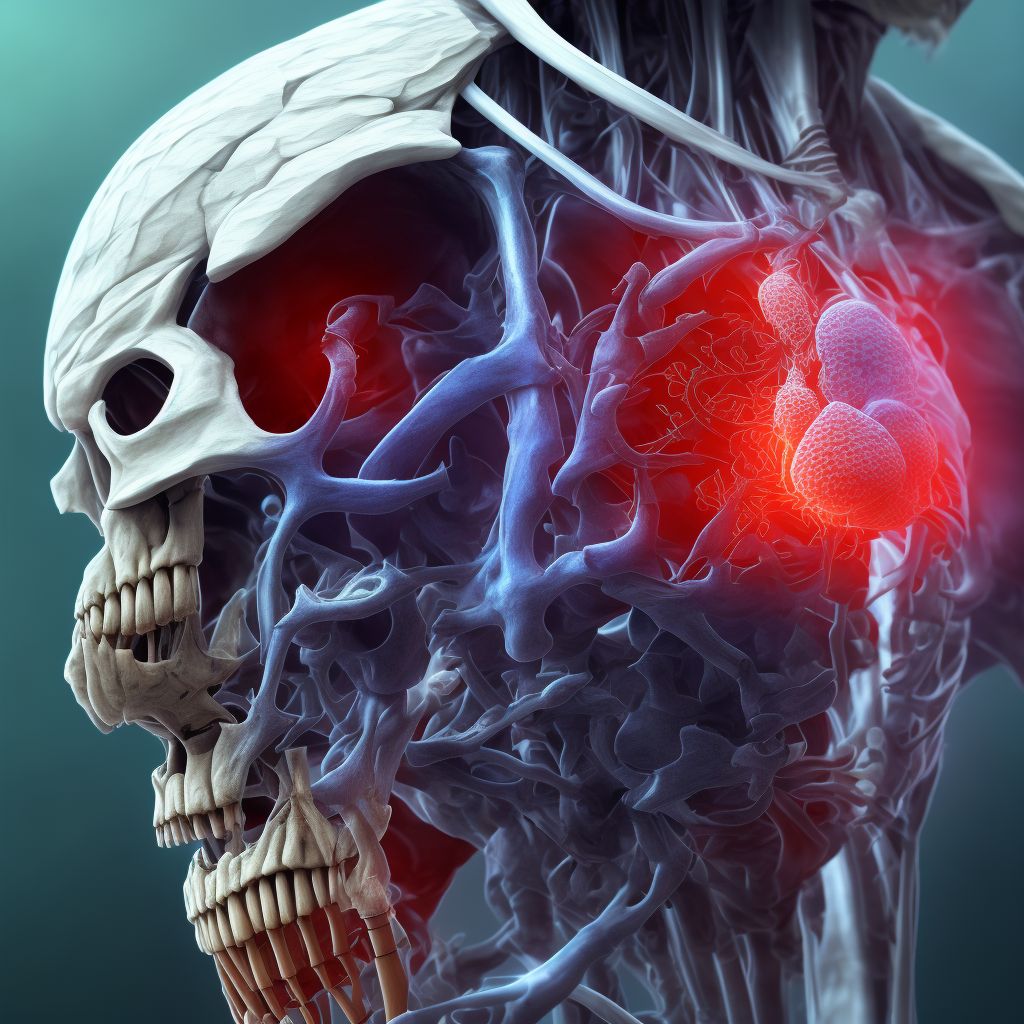 Arthropathies in other specified diseases classified elsewhere, left knee digital illustration