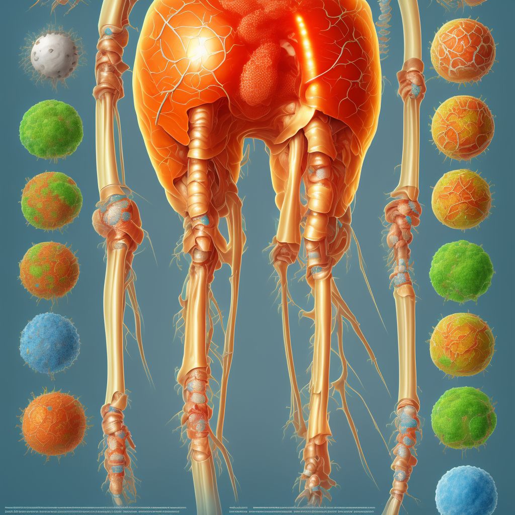 Arthropathies in other specified diseases classified elsewhere, unspecified knee digital illustration