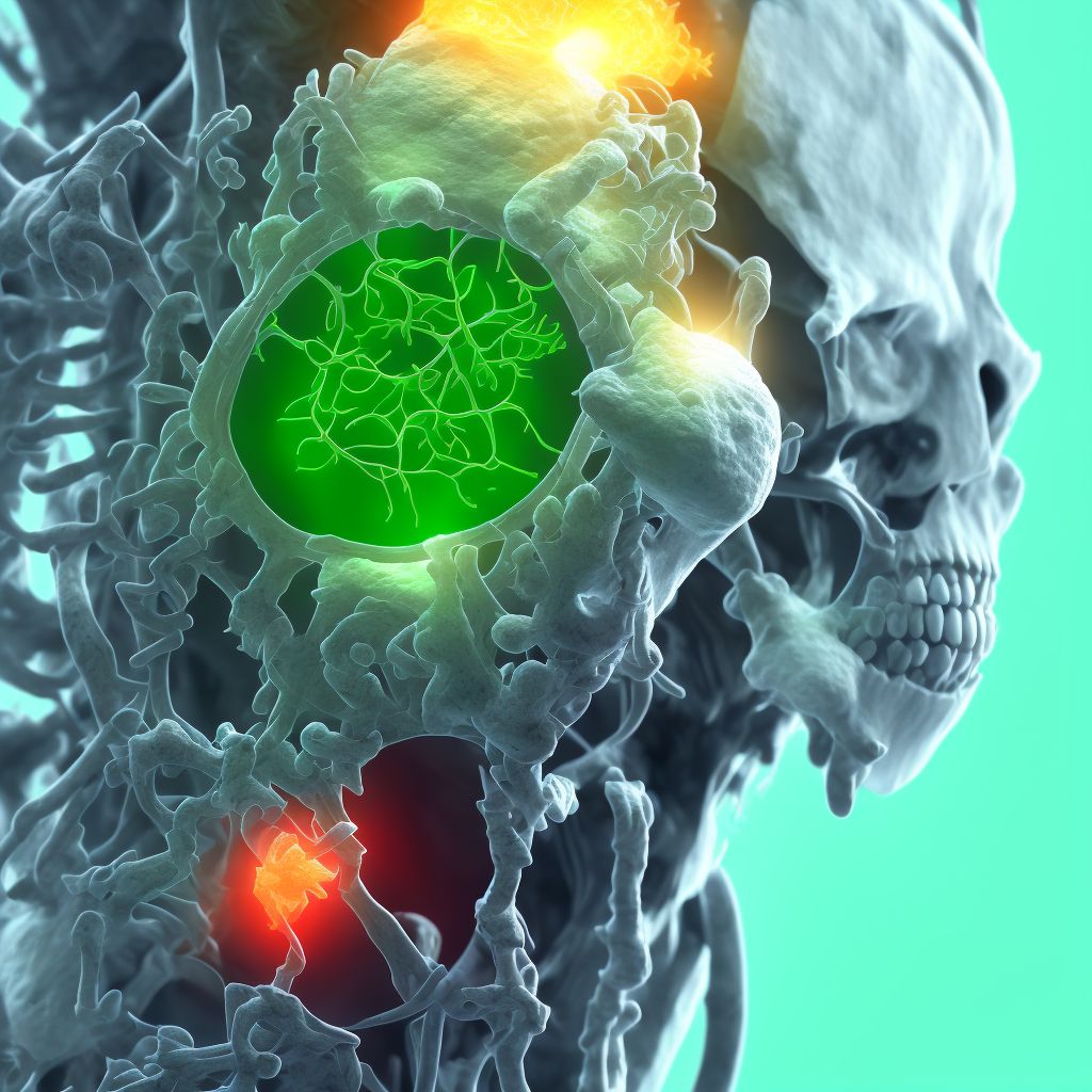 Unilateral primary osteoarthritis, left knee digital illustration