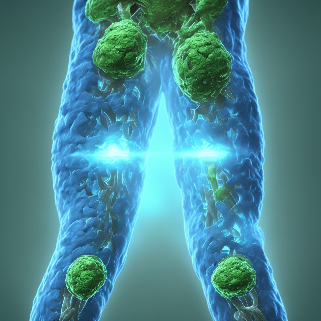 Other unilateral secondary osteoarthritis of knee digital illustration