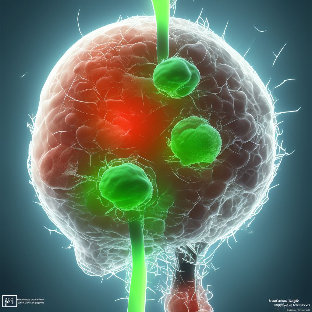 Idiopathic chronic gout, right wrist, without tophus (tophi) digital illustration