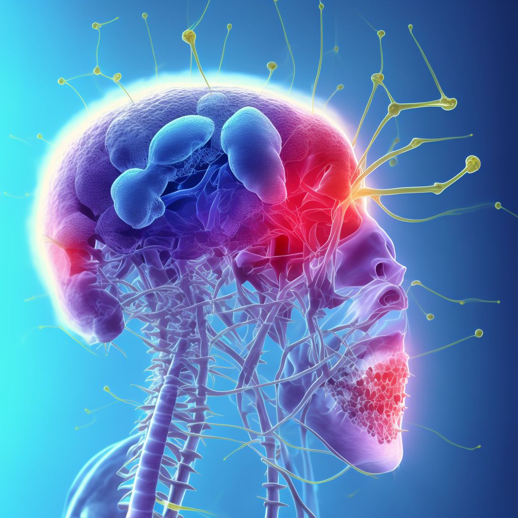 Idiopathic chronic gout, vertebrae, with tophus (tophi) digital illustration