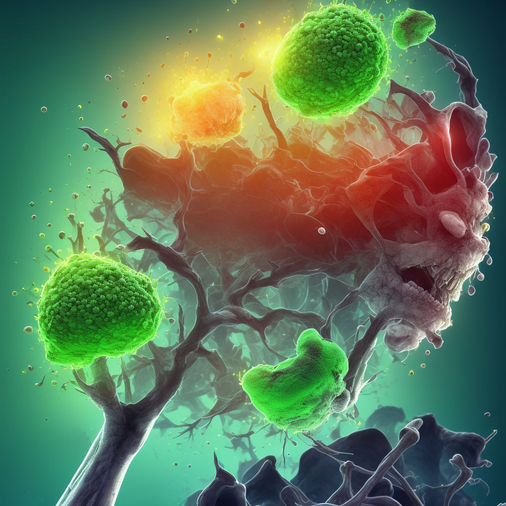 Lead-induced chronic gout, right hand, with tophus (tophi) digital illustration