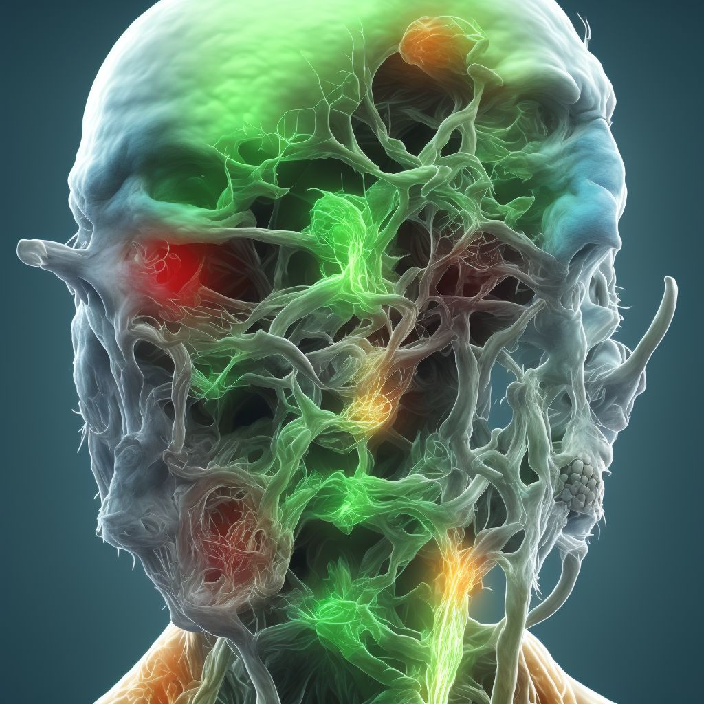 Lead-induced chronic gout, left hand, without tophus (tophi) digital illustration