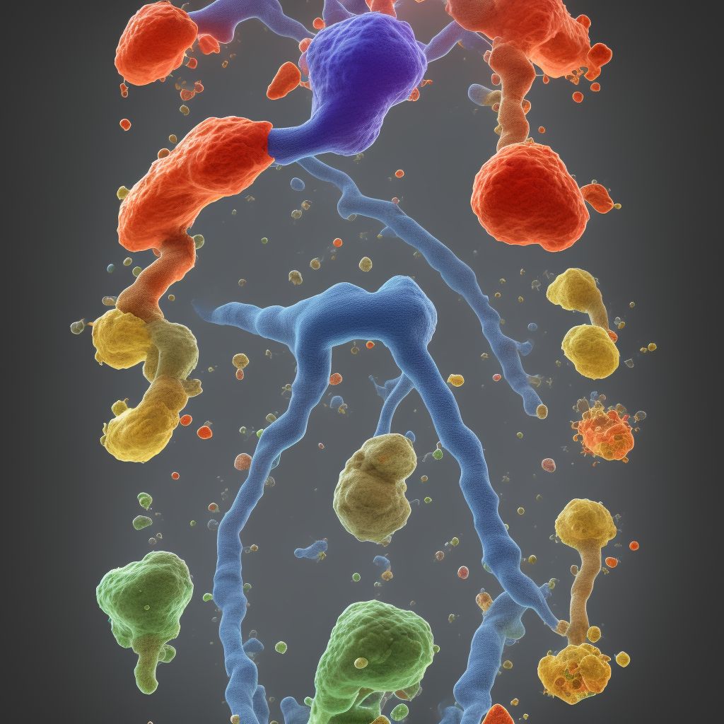 Lead-induced chronic gout, left hand, with tophus (tophi) digital illustration