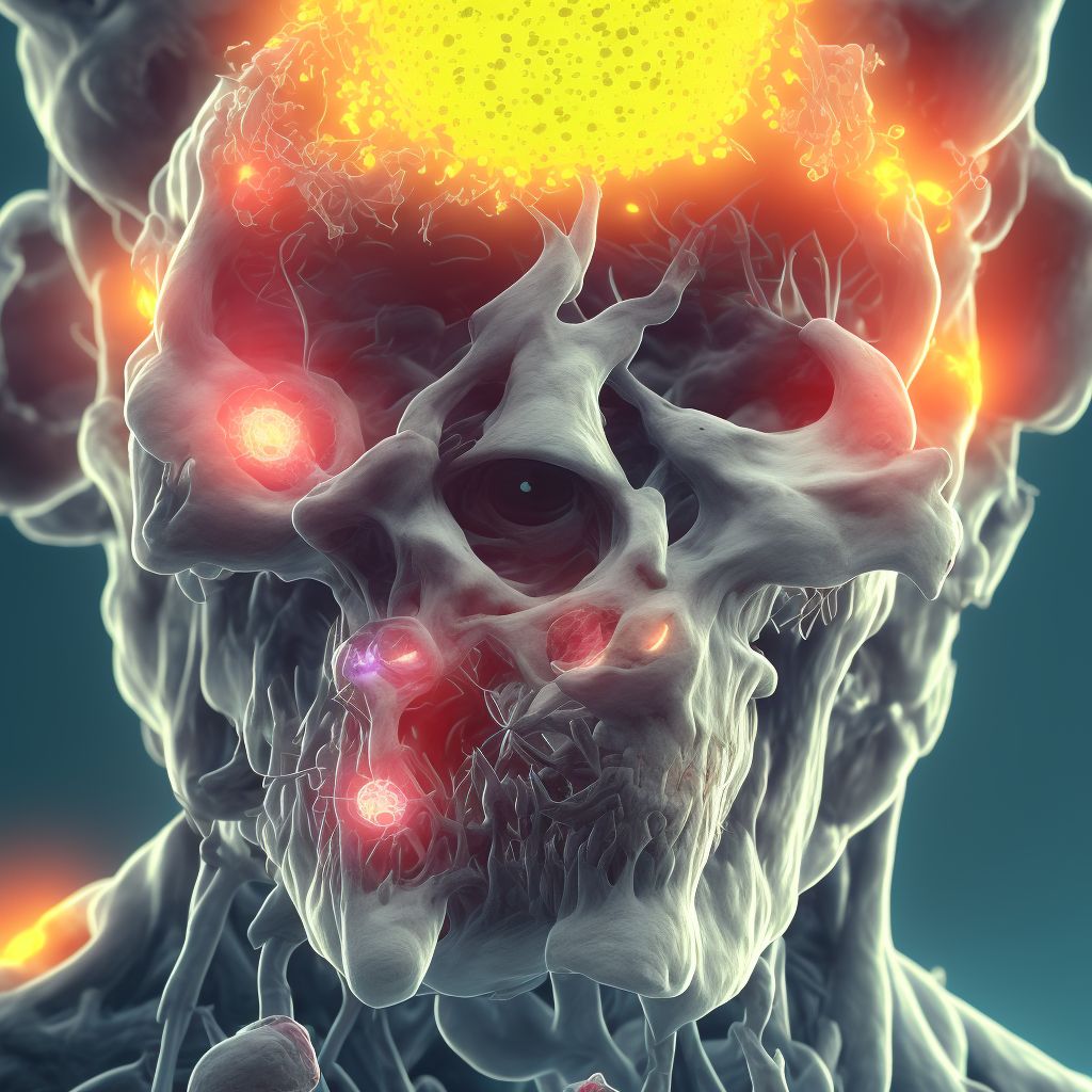 Lead-induced chronic gout, multiple sites, with tophus (tophi) digital illustration