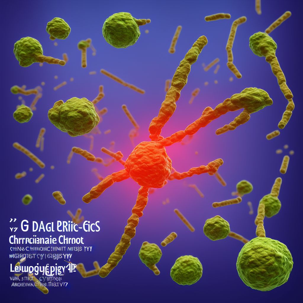 Drug-induced chronic gout, left hip, with tophus (tophi) digital illustration