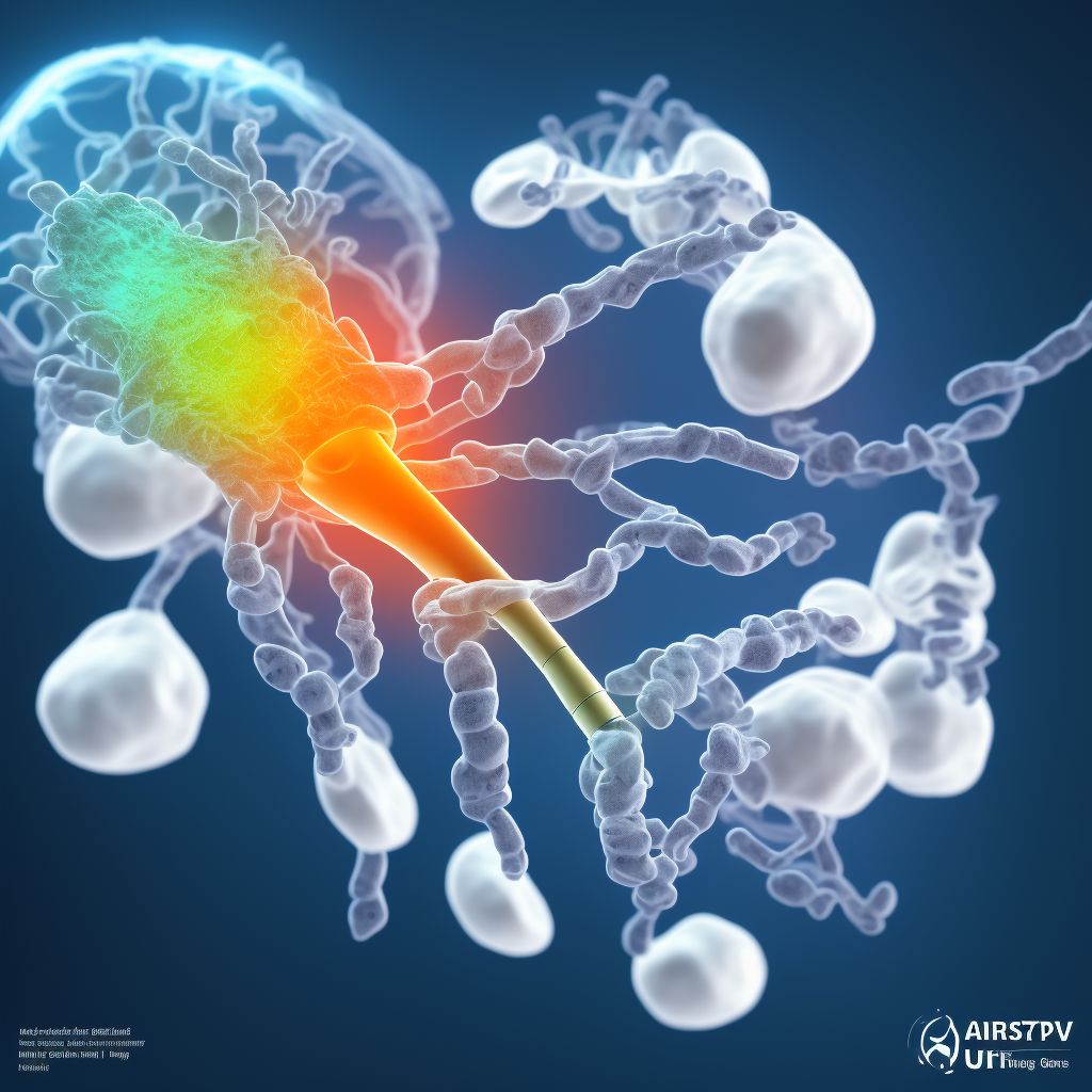 Drug-induced chronic gout, unspecified knee, without tophus (tophi) digital illustration