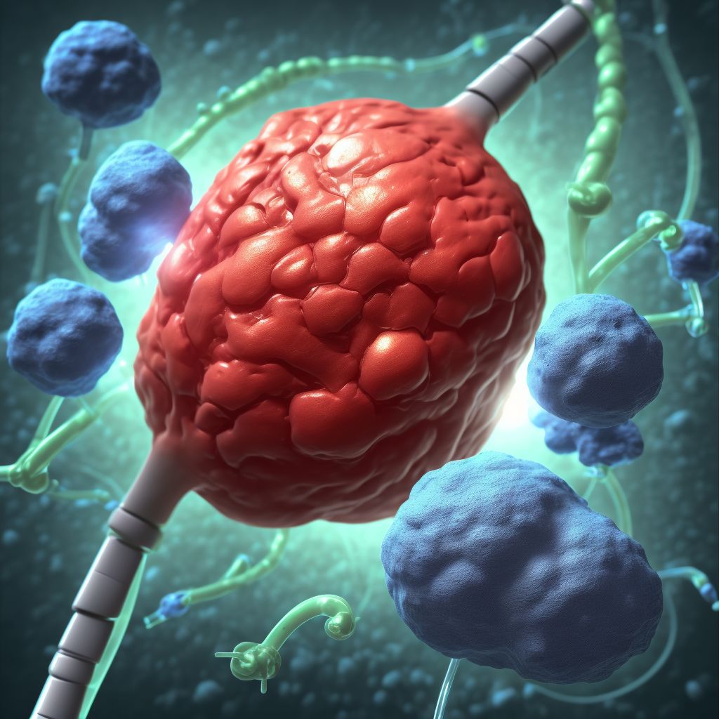 Chronic gout due to renal impairment, unspecified site, with tophus (tophi) digital illustration