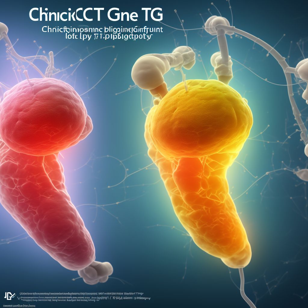 Chronic gout due to renal impairment, left elbow, without tophus (tophi) digital illustration