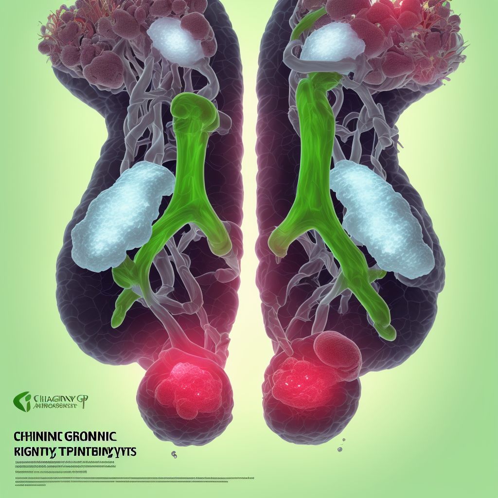 Chronic gout due to renal impairment, right hand, with tophus (tophi) digital illustration