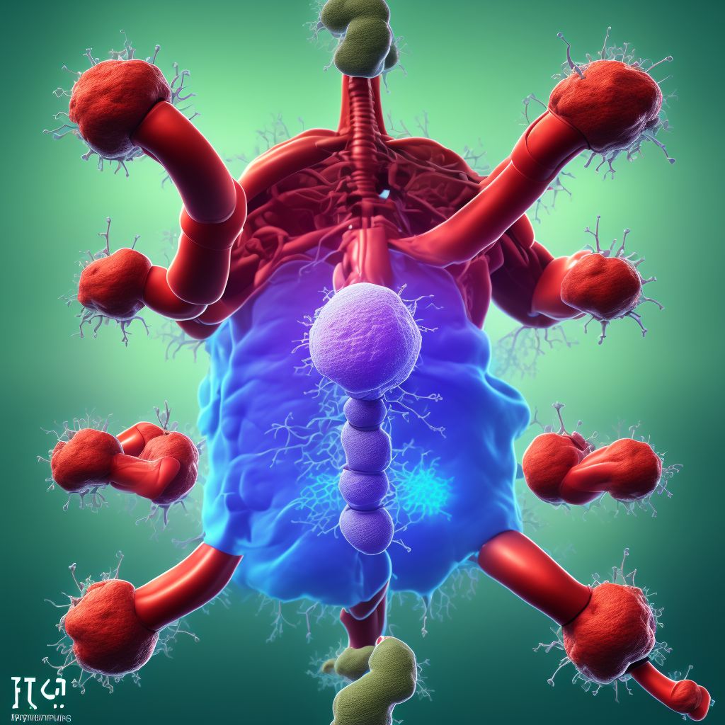 Chronic gout due to renal impairment, unspecified hip, without tophus (tophi) digital illustration