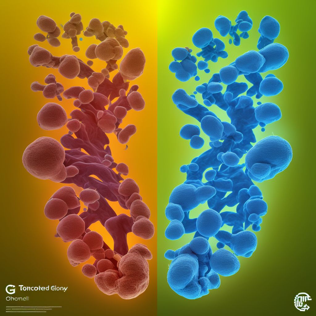 Other secondary chronic gout, unspecified ankle and foot, with tophus (tophi) digital illustration