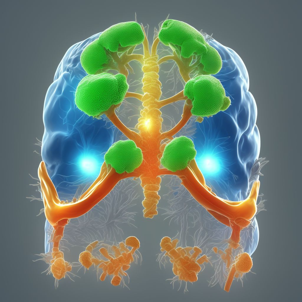 Other secondary chronic gout, vertebrae, without tophus (tophi) digital illustration