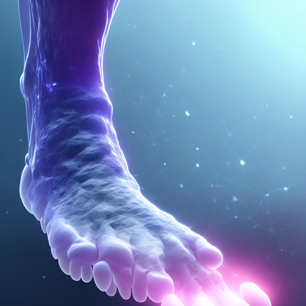 Hallux valgus (acquired), right foot digital illustration