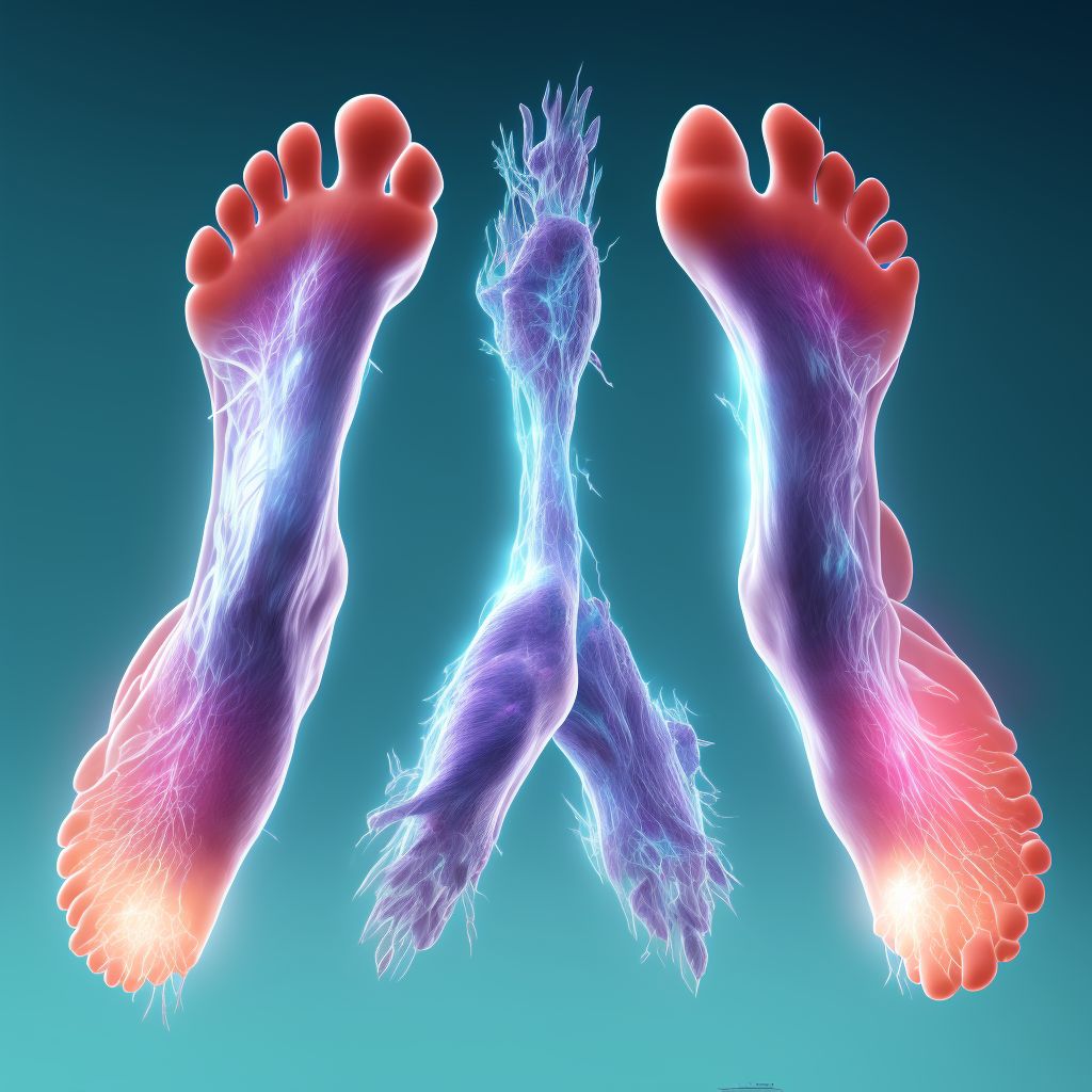 Hallux varus (acquired), unspecified foot digital illustration