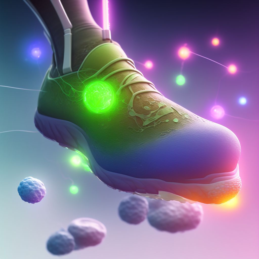 Foot drop, unspecified foot digital illustration