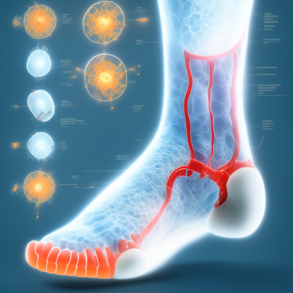 Acquired clubfoot, unspecified foot digital illustration