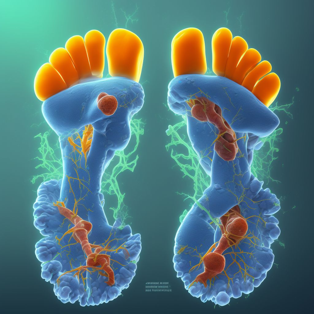 Ankylosis, unspecified foot digital illustration