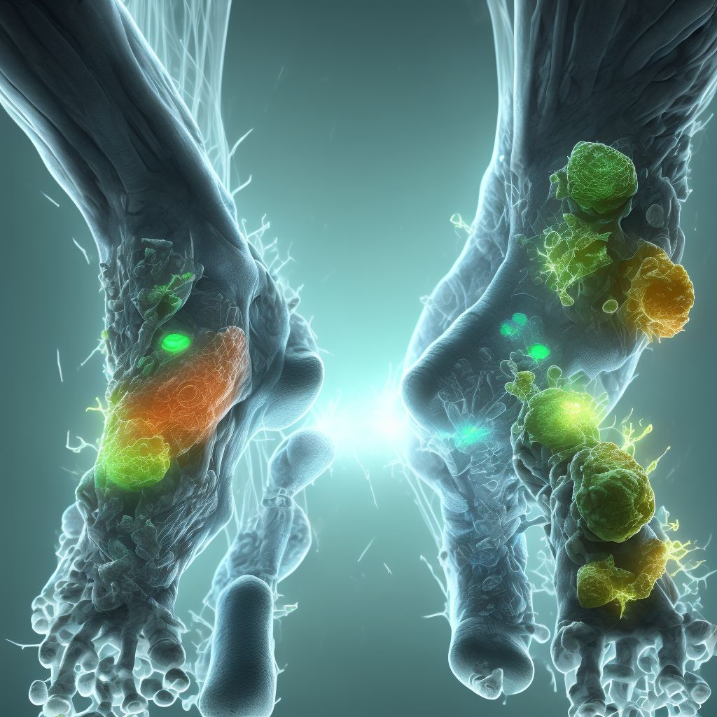 Other specific joint derangements of right foot, not elsewhere classified digital illustration