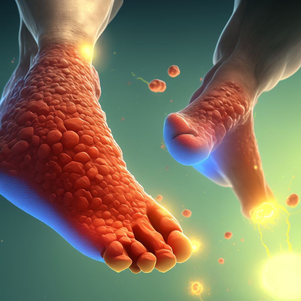 Hemarthrosis, unspecified foot digital illustration