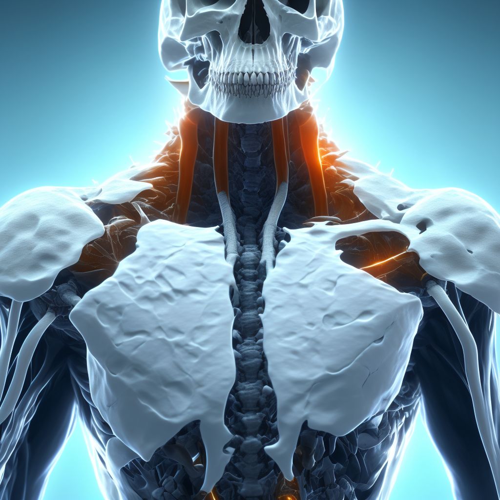 Osteophyte, left shoulder digital illustration