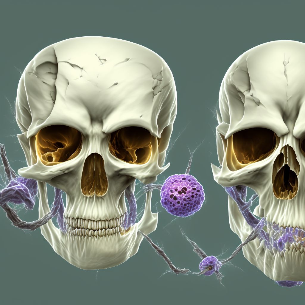 Osteophyte, unspecified hip digital illustration