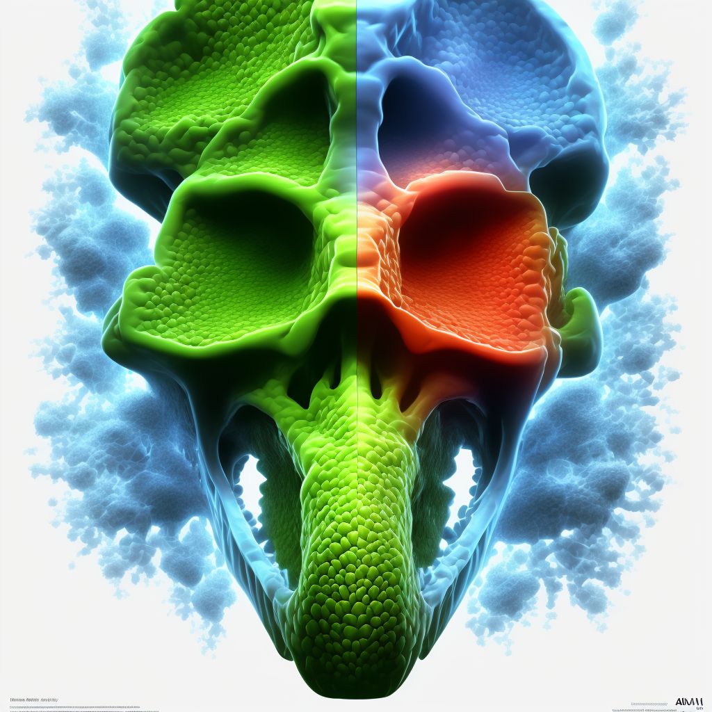 Maxillary asymmetry digital illustration