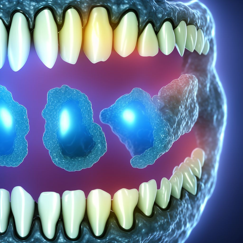 Other anomalies of tooth position of fully erupted tooth or teeth digital illustration