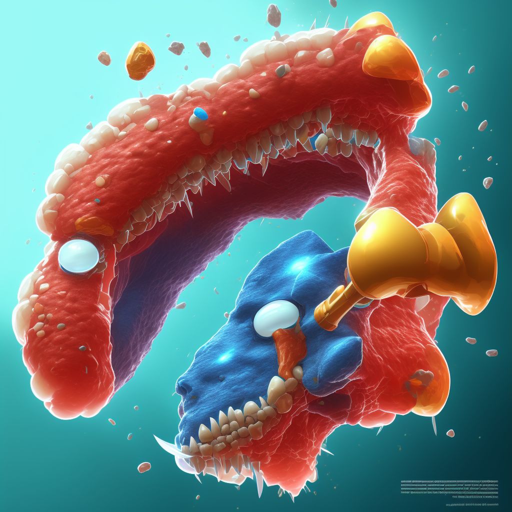 Lack of posterior occlusal support digital illustration