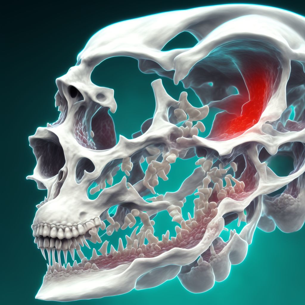 Unspecified cyst of jaw digital illustration