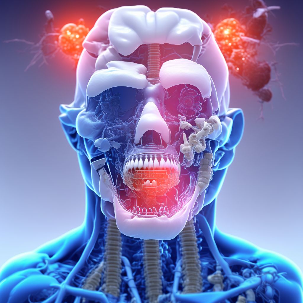 Post-osseointegration biological failure of dental implant digital illustration